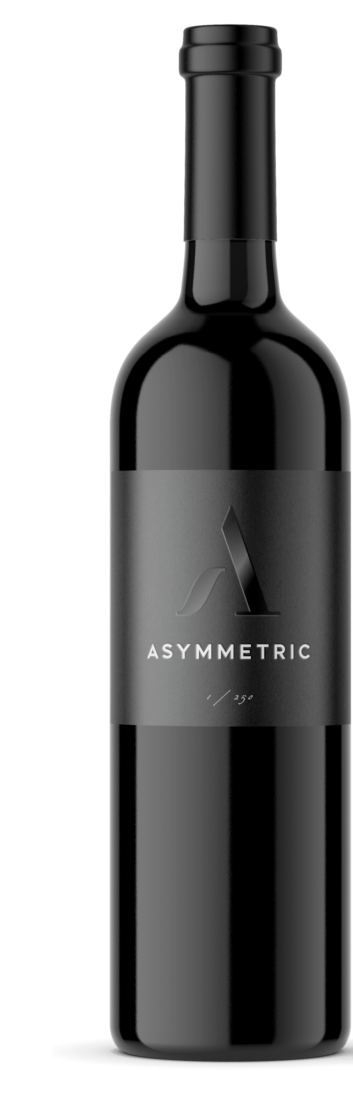 Black label Asymmetric Cabernet Sauvignon bottle