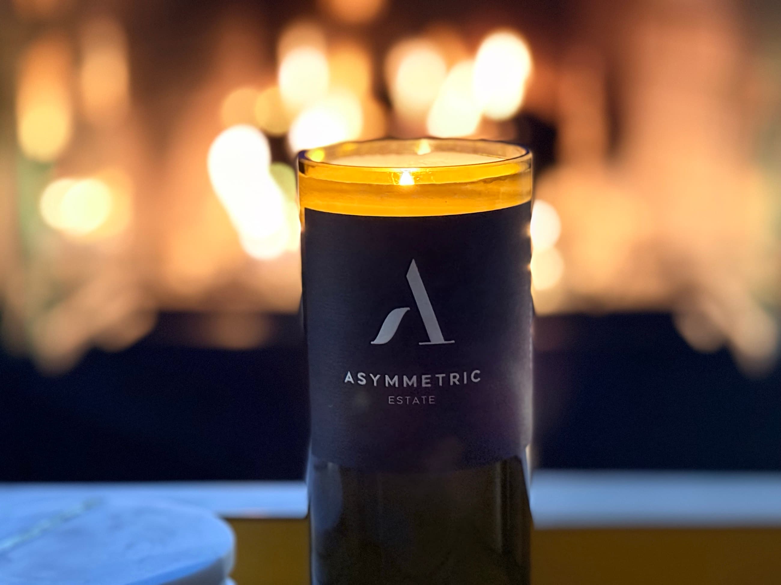 Candlelit Asymmetric bottle